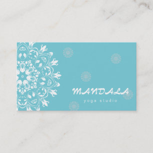 TARJETA DE VISITA INSTRUCTOR DE YOGA PERSONALIZADO DE MANDALA LOGO