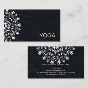 TARJETA DE VISITA INSTRUCTOR DE YOGA PERSONALIZADO DE MANDALA LOGO
