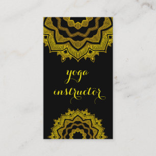 TARJETA DE VISITA INSTRUCTOR DE YOGA PERSONALIZADO DE MANDALA LOGO