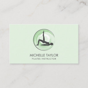 Tarjeta De Visita Instructor de yoga Pilates Fitness Autobús moderno