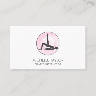 Tarjeta De Visita Instructor de yoga Pilates Fitness Autobús moderno