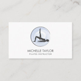 Tarjeta De Visita Instructor de yoga Pilates Fitness Moderno Namaste