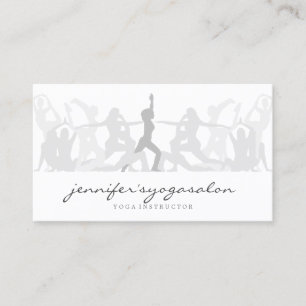 Tarjeta De Visita Instructor de Yoga Practica Posturas Asana en el G