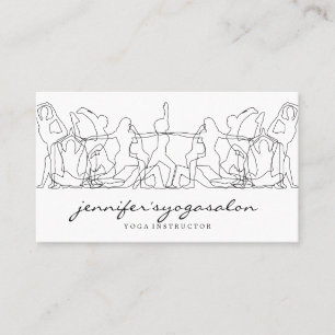 Tarjeta De Visita Instructor de yoga practica posturas de gimnasia a