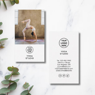 Tarjeta De Visita Instructor de Yoga Profesor Logo Personalizado Fot