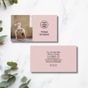 Tarjeta De Visita Instructor de Yoga Profesor Logo Personalizado Fot