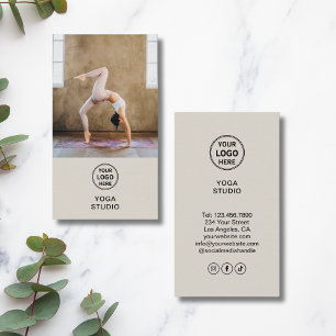 Tarjeta De Visita Instructor de Yoga Profesor Logo Personalizado Fot