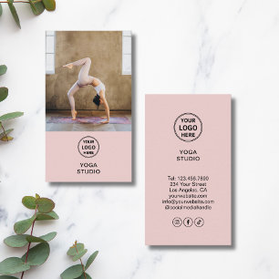 Tarjeta De Visita Instructor de Yoga Profesor Logo Personalizado Fot