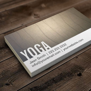 Tarjeta De Visita Instructor de yoga Zen Fondo Negrita Texto en negr