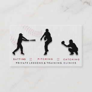 Tarjeta De Visita Instructor del entrenador de béisbol