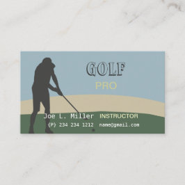 Tarjeta De Visita Instructor del golf del golfista del deporte del