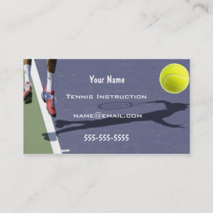 Tarjeta De Visita Instructor del tenis
