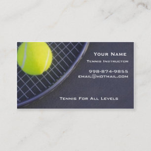 Tarjeta De Visita Instructor del tenis