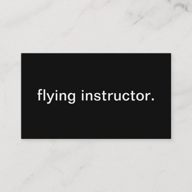 Tarjeta De Visita Instructor del vuelo (Anverso)