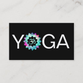 Tarjeta De Visita *~* Instructor docente de Yoga OM Lotus Aum Mandal