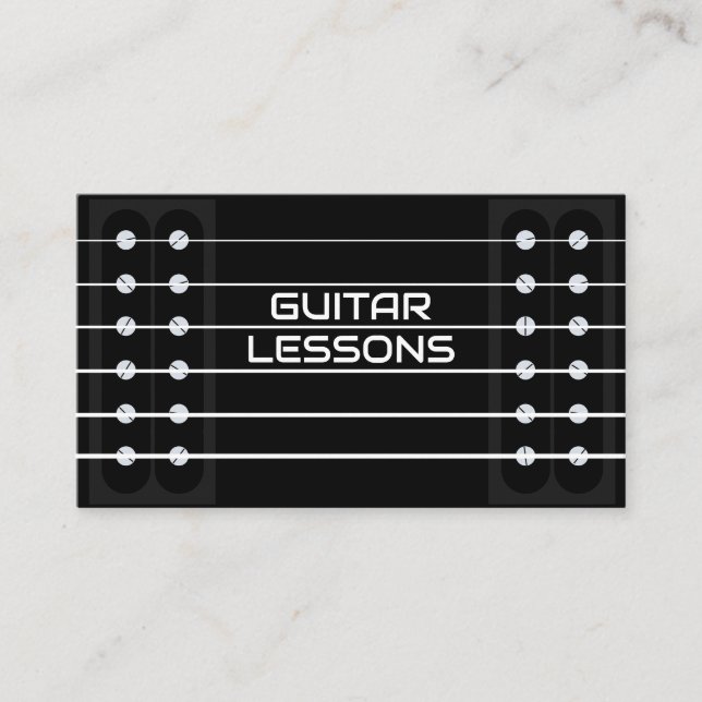 Tarjeta De Visita Instructor Guitarista de Música de Guitarra (Anverso)