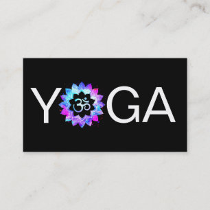 Tarjeta De Visita Instructor LotusMandala de OM Aum del profesor de