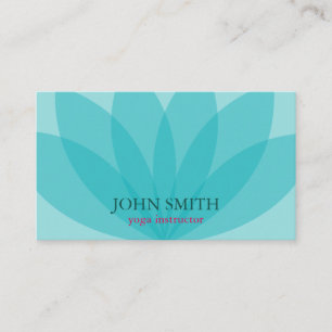 Tarjeta De Visita Instructor Minimalista moderno de yoga blanco Lotu