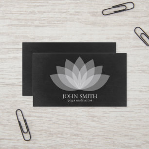 Tarjeta De Visita Instructor Minimalista moderno de yoga de Lotus