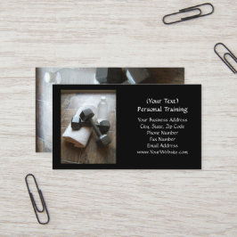 Tarjeta De Visita Instructor o toalla y agua personal de Dumbells de