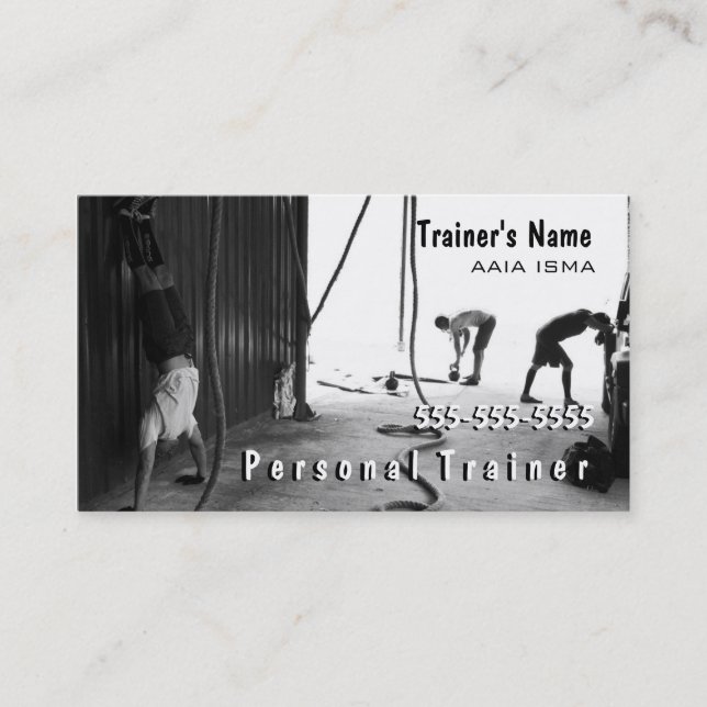 Tarjeta De Visita Instructor personal (Anverso)