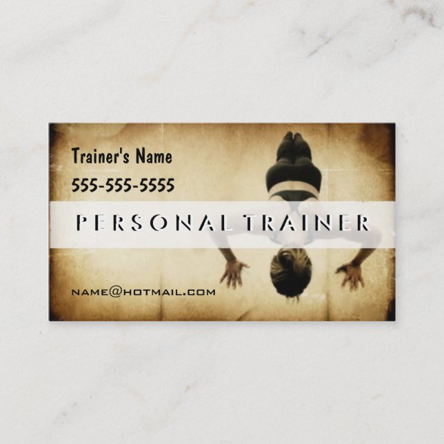 Tarjeta De Visita Instructor personal (Anverso)
