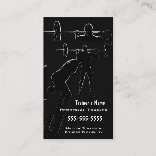 Tarjeta De Visita Instructor personal (Anverso)
