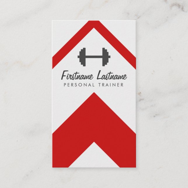 Tarjeta De Visita Instructor personal de alto impacto y aptitud (Anverso)