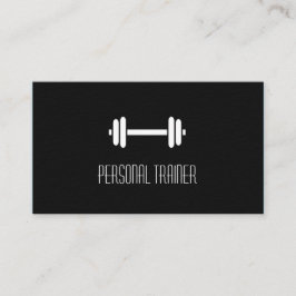 Tarjeta De Visita Instructor personal de la aptitud moderna negra