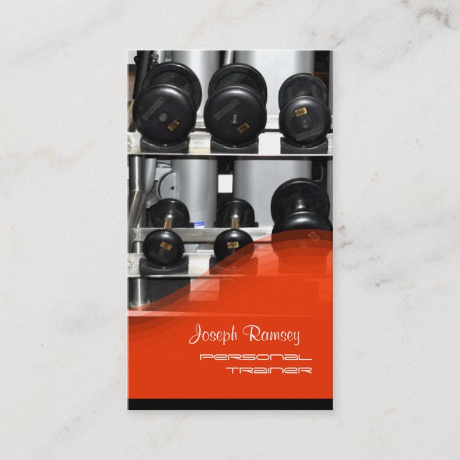 Tarjeta De Visita Instructor personal de PixDezines (Anverso)