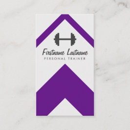 Tarjeta De Visita Instructor personal púrpura intrépido y aptitud