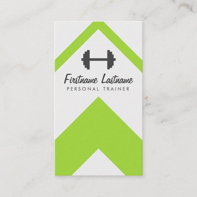 Tarjeta De Visita Instructor personal y aptitud brillantes y (Anverso)