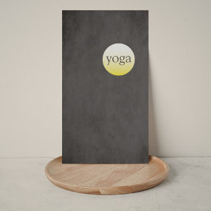 Tarjeta De Visita Instructor simple moderno de la yoga del amarillo
