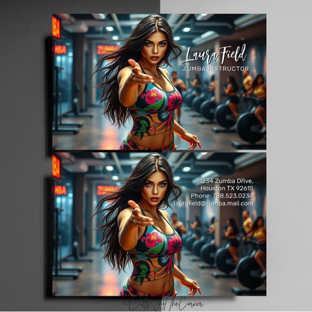 Tarjeta De Visita Instructor Zumba / entrenador personal (Subido por el creador)