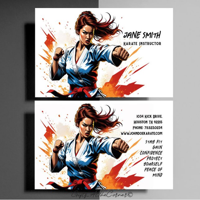 Tarjeta De Visita Instructora de Karate (Subido por el creador)