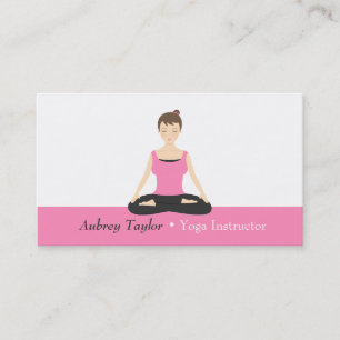 Tarjeta De Visita Instructora de Yoga de Bienestar Femenino con Esti