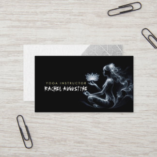 Tarjeta De Visita Instructora de Yoga Loto Postura de Meditación Nie