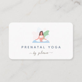 Tarjeta De Visita Instructora de Yoga Minimalista bohemiana