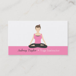 Tarjeta De Visita Instructora de Yoga para el bienestar femenino