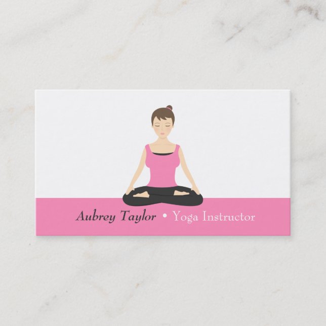 Tarjeta De Visita Instructora de Yoga para el bienestar femenino (Anverso)