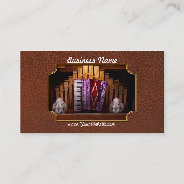 Tarjeta De Visita Instrumento - acordeón - El órgano acordeón (Anverso)