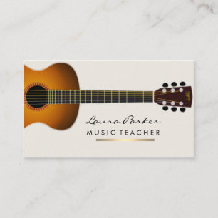 Tarjeta De Visita Instrumento de guitarra de música de músico