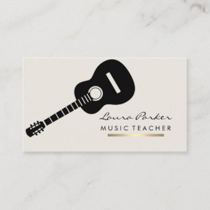 Tarjeta De Visita Instrumento de guitarra de música de músico