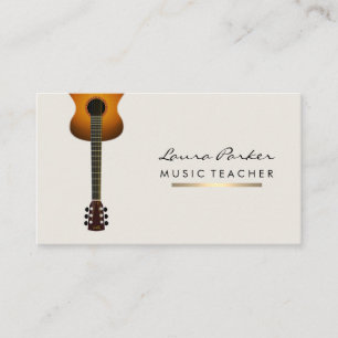 Tarjeta De Visita Instrumento de guitarra de música de músico