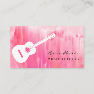Tarjeta De Visita Instrumento de guitarrista de profesores de música