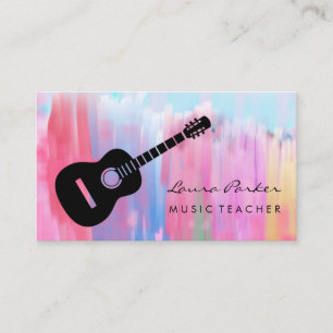 Tarjeta De Visita Instrumento de guitarrista de profesores de música