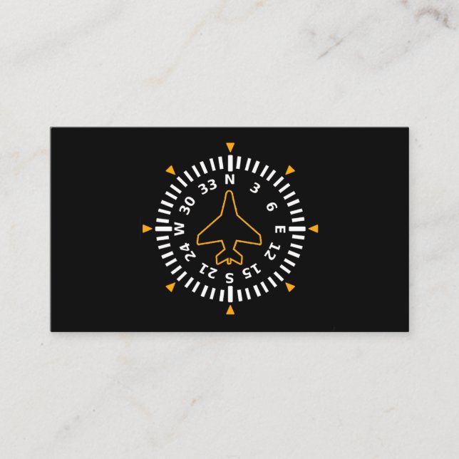 Tarjeta De Visita Instrumento de vuelo de brújula para aeronaves (Anverso)