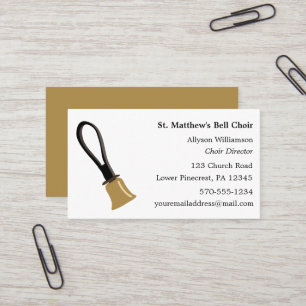 Tarjeta De Visita Instrumento musical de Bell Choir Handbell