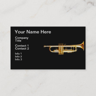 Tarjeta De Visita Instrumento musical del viento del cuerno de cobre