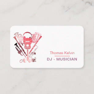Tarjeta De Visita Instrumentos de música para DJs Organizador de eve